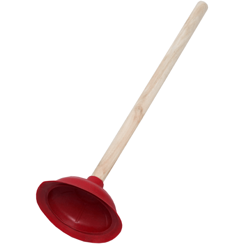 Desfundator chiuveta cu maner lemn si ventuza cauciuc 44 cm, Adison